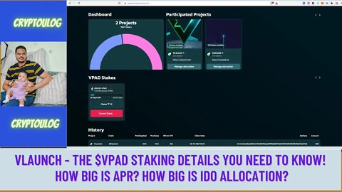 Vlaunch - The $VPAD Staking Details You Need To Know! How BIG Is APR? How Big Is IDO Allocation?