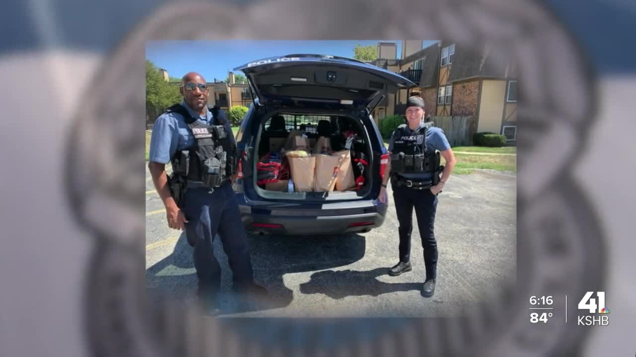 KCPD officers buy food for family in need