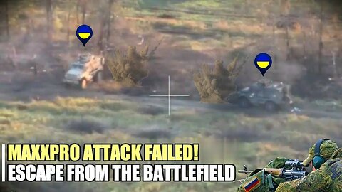 Failed Ukrainian attack by reckless American Maxxpro driver