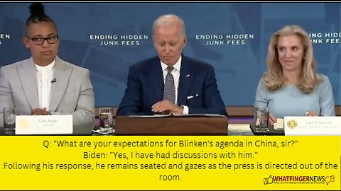 Q: "What are your expectations for Blinken's agenda in China, sir?"