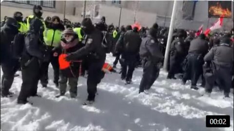 Ottawa Police Arrest Elderly Women and others Aggressively