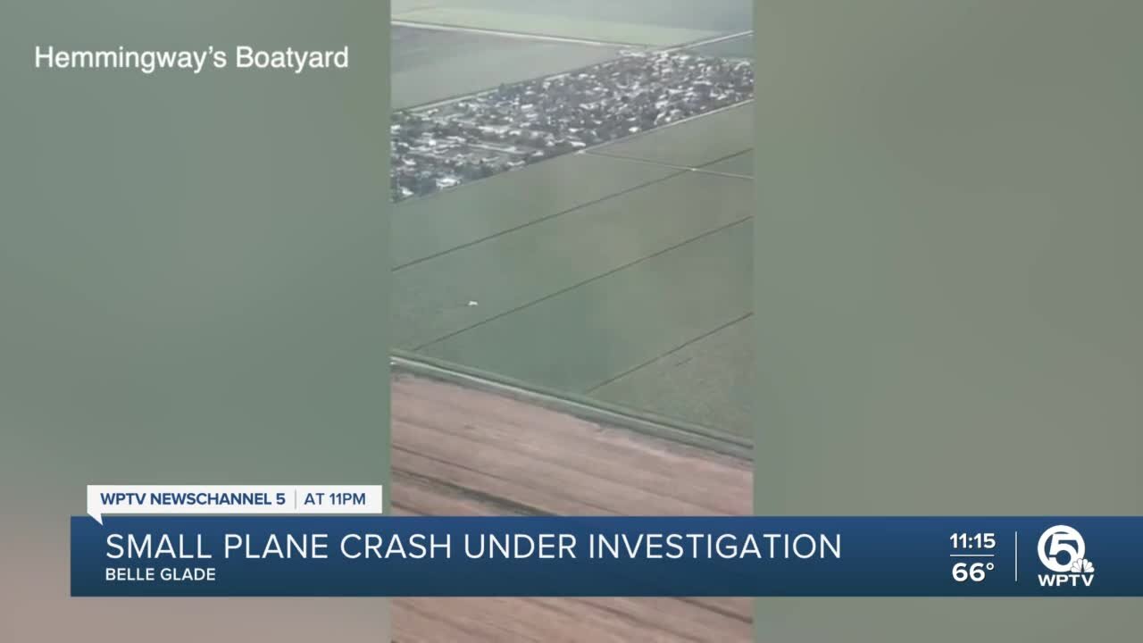 Pilot taken to hospital after small plane crashes in Belle Glade