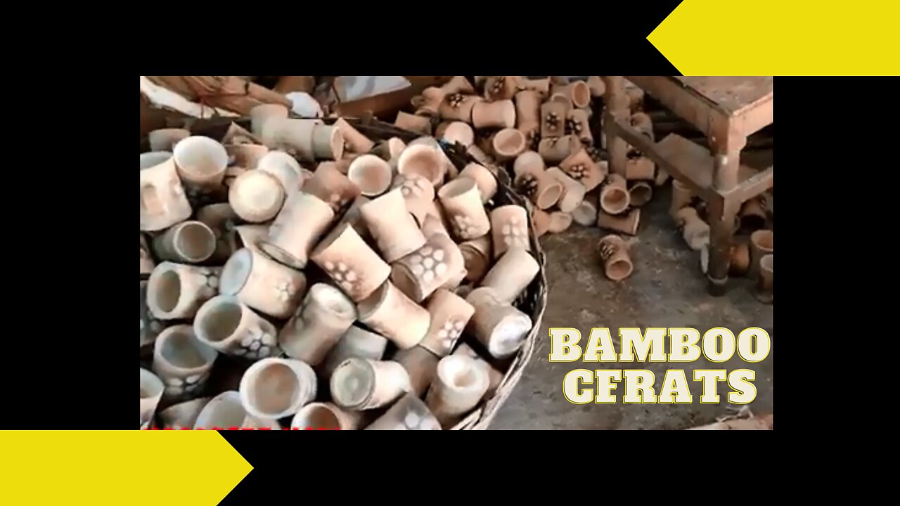 Incredible bamboo crafts. Glasses, beer mugs, and bamboo cups