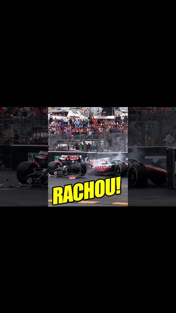 MICK SCHUMACHER RACHA O CARRO NA BATIDA (CRASH) MÔNACO GP F1 2022 #shorts