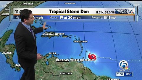 Tropical Storm Don 11 a.m. Tuesday update