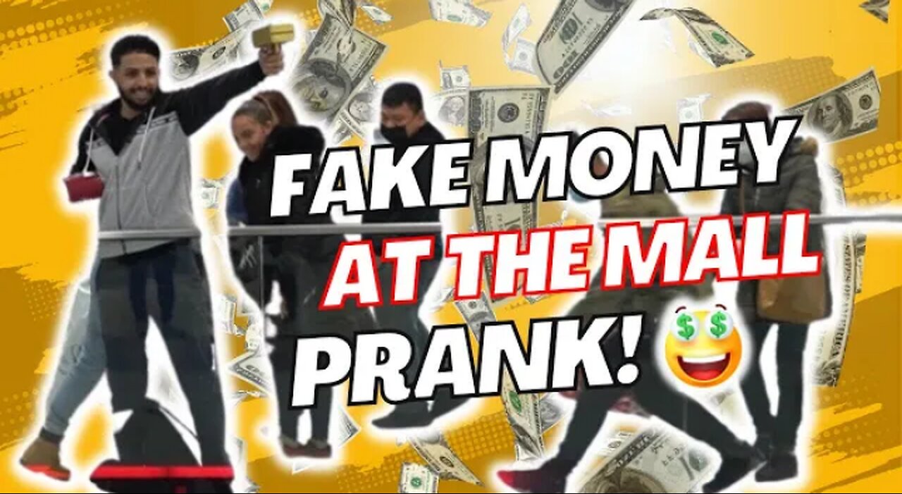 FAKE MONEY AT THE MALL PRANK!