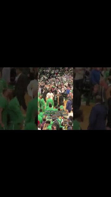 Celtics Fans Loving their View on Tatum's Game Winning Shot..