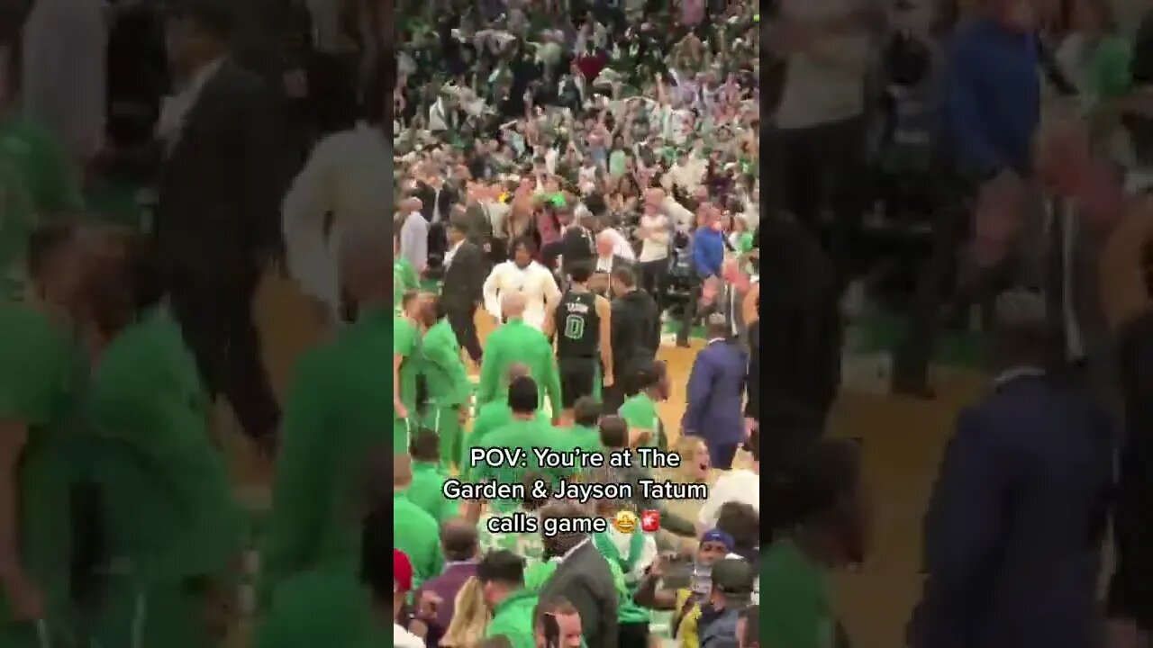 Celtics Fans Loving their View on Tatum's Game Winning Shot..