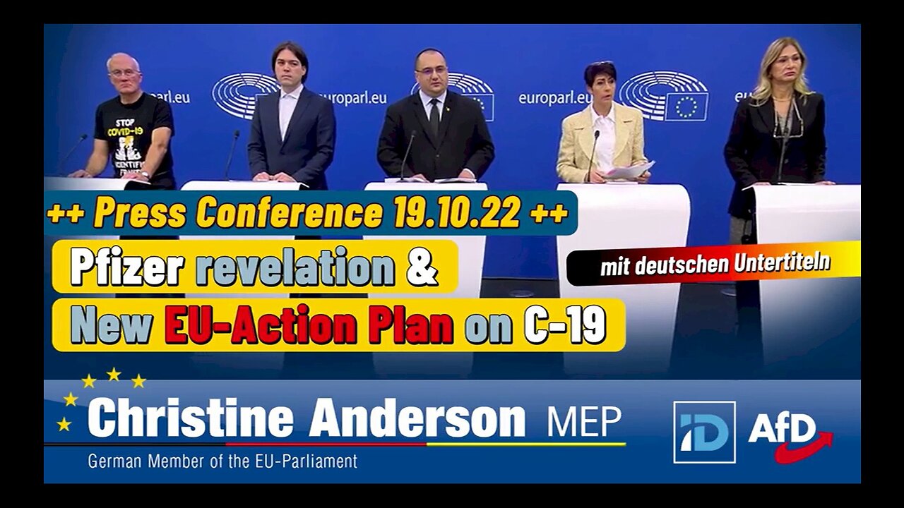 The European Parliament PRESS CONFERENCE Christine Anderson MEP After Pfizer's "Vaccine" Scam.