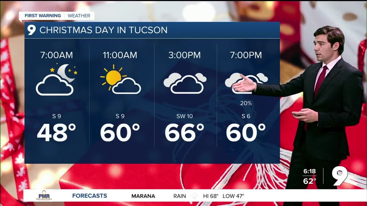 A mostly dry Christmas with chance of evening showers