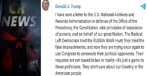 TRUMP HAS MESSAGE FOR THOSE IN POWER!!!