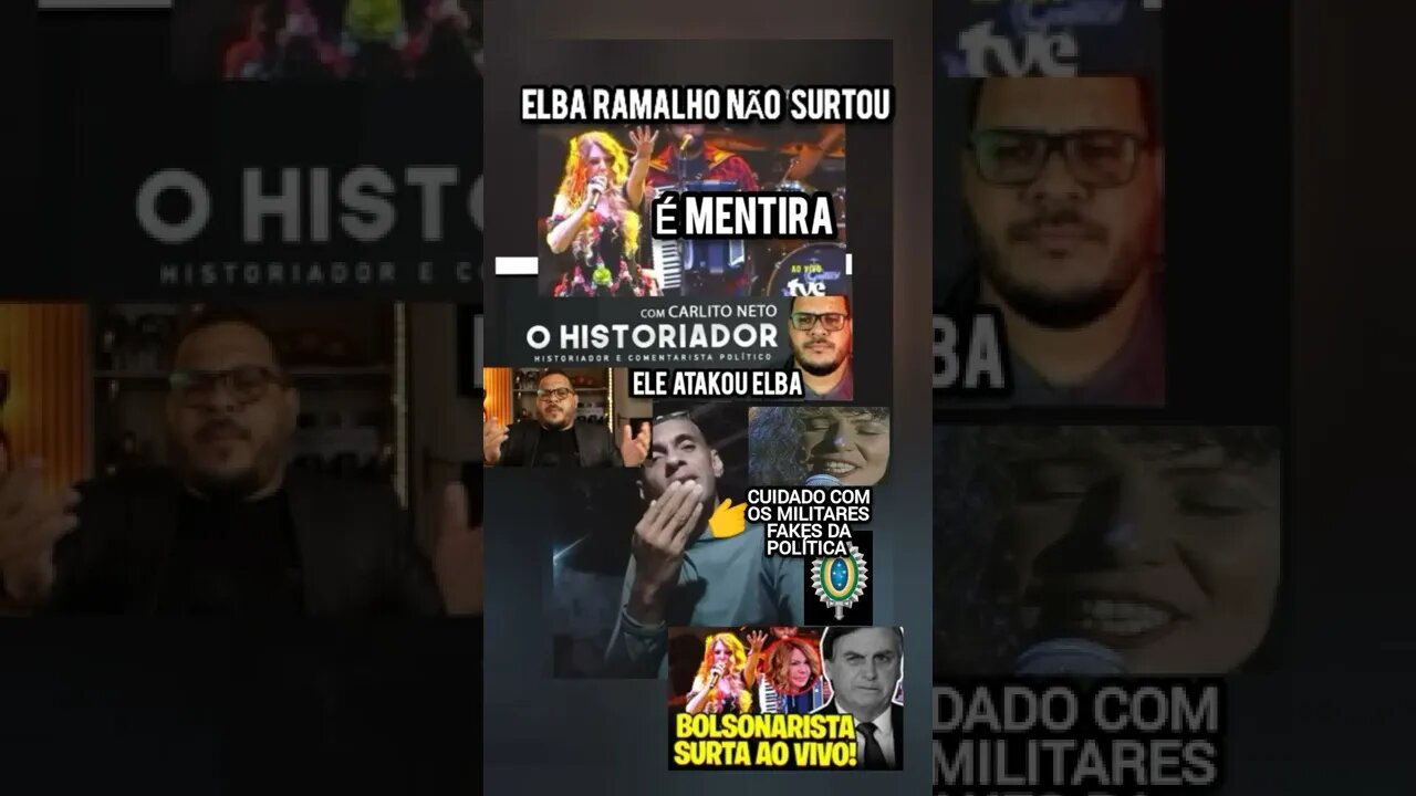 Elba Ramalho NÃO SURTOU! A ESQUERDA TÁ MENTINDO! Canal do Historiador para de MENTIRA!😡 #elbaramalho