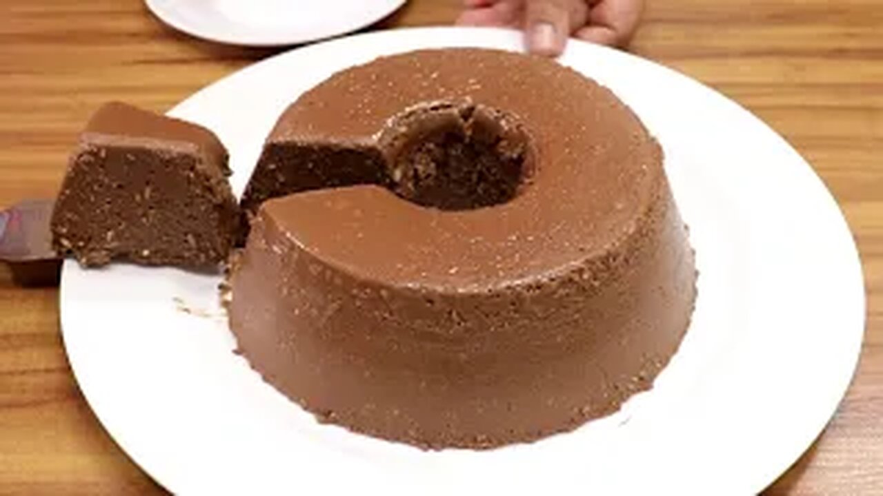 PUDIM DE CHOCOLATE COM COCO QUE NÃO VAI AO FORNO