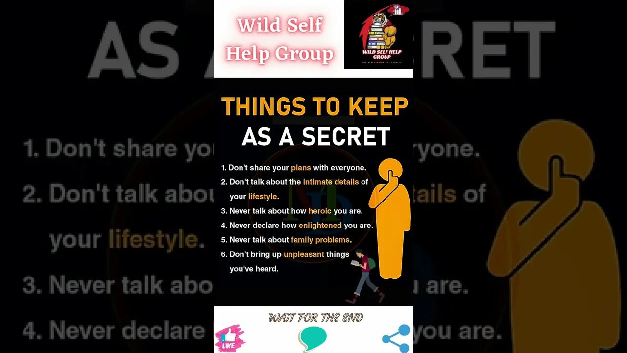 🔥Things to keep as a secret🔥#shorts🔥#wildselfhelpgroup🔥5 August 2022🔥