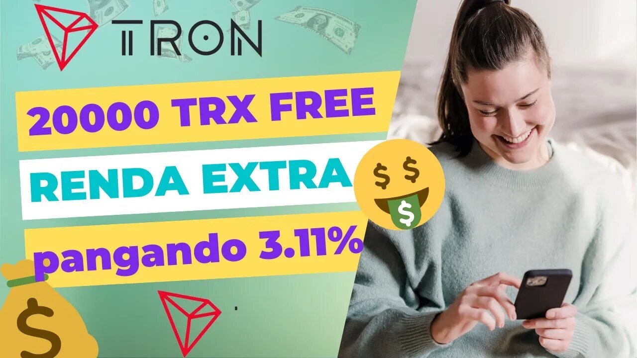 TRX11 - Novo Cloud Miner dando 20000 TRX FREE de Bônus e rendendo inicial de 3.11% ao dia.