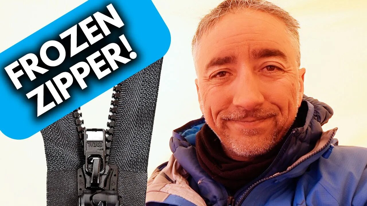 Frozen Tent Zipper Stuck Outside Tent In Storm Denali (4k UHD)