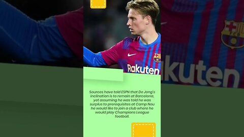 Manchester United face daunting task for Barcelona's Frenkie de Jong #shorts