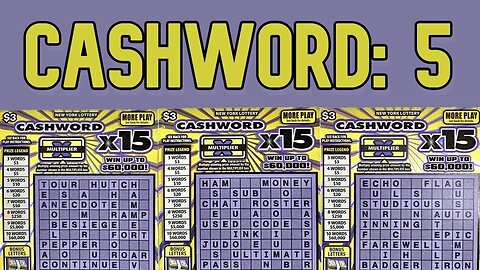 CASHWORD!!! On the Hunt for Words with the Cash X15 Scratch Off Ticket | New York Lottery