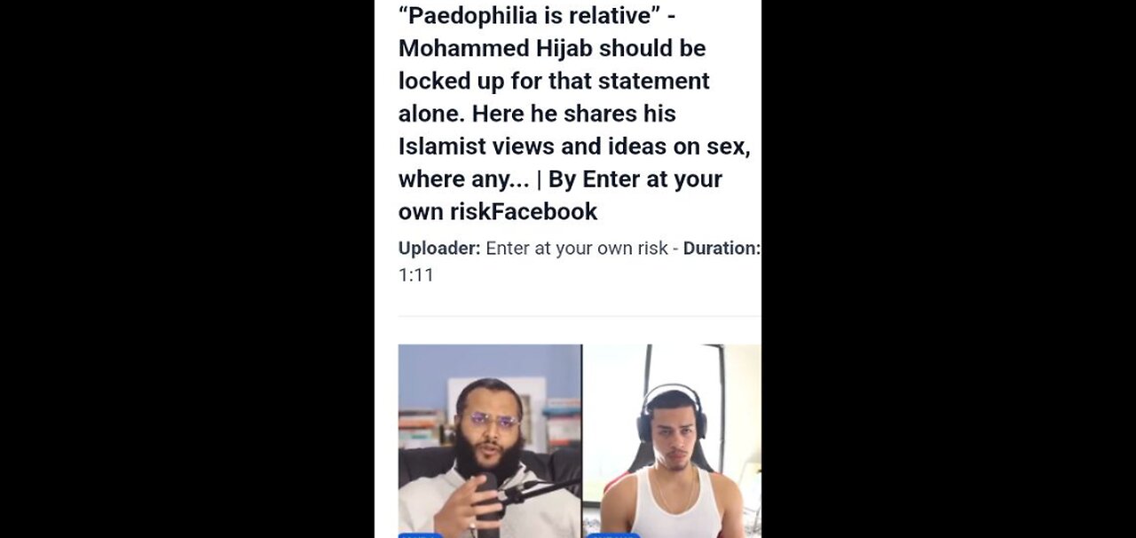 MOHAMMAD HIJAB : PEDOPHILIA IS RELATIVE