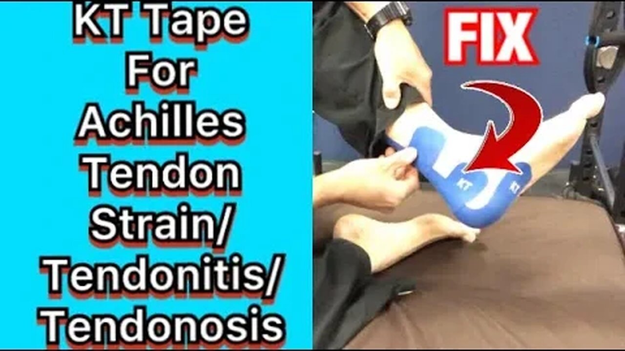 How To KT Tape For Achilles Tendon Strain/Tendonitis/Tendonosis! | Dr K & Dr Wil