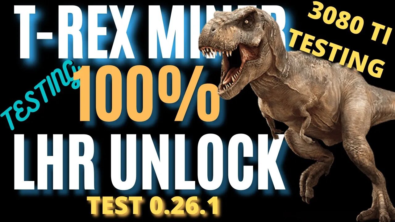 T-REX Miner 🦖 100% LHR UNLOCK Testing on 3080TI Rig 🦖