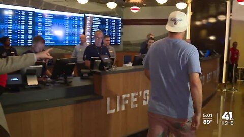 Officials, fans celebrate launch of Kansas sports wagering