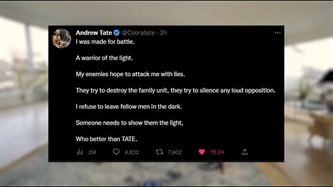 ANDREW TATE CONFIRMS HE IS COMING BACK ONLINE