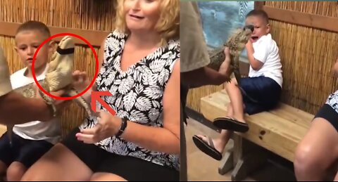 This crocodile kid attacked this kid