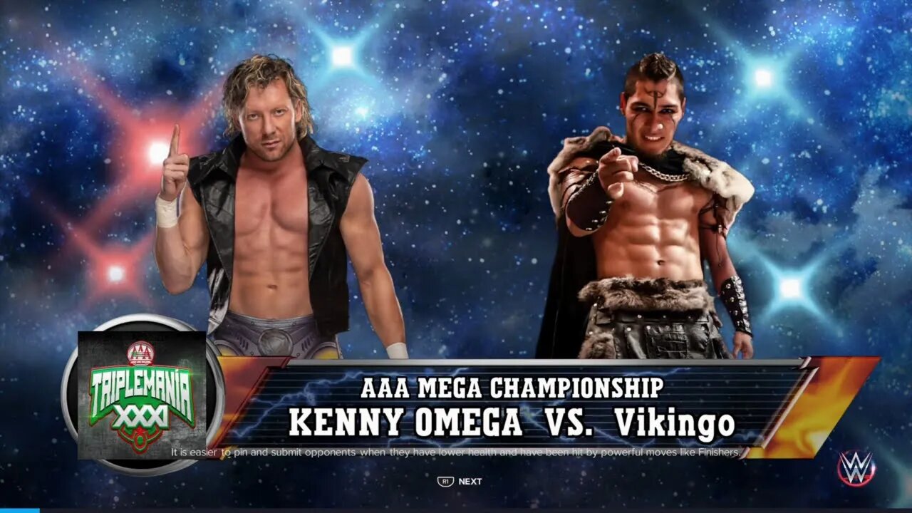 AAA Triplemania Kenny Omega vs El Hijo del Vikingo for the AAA Mega Championship Match