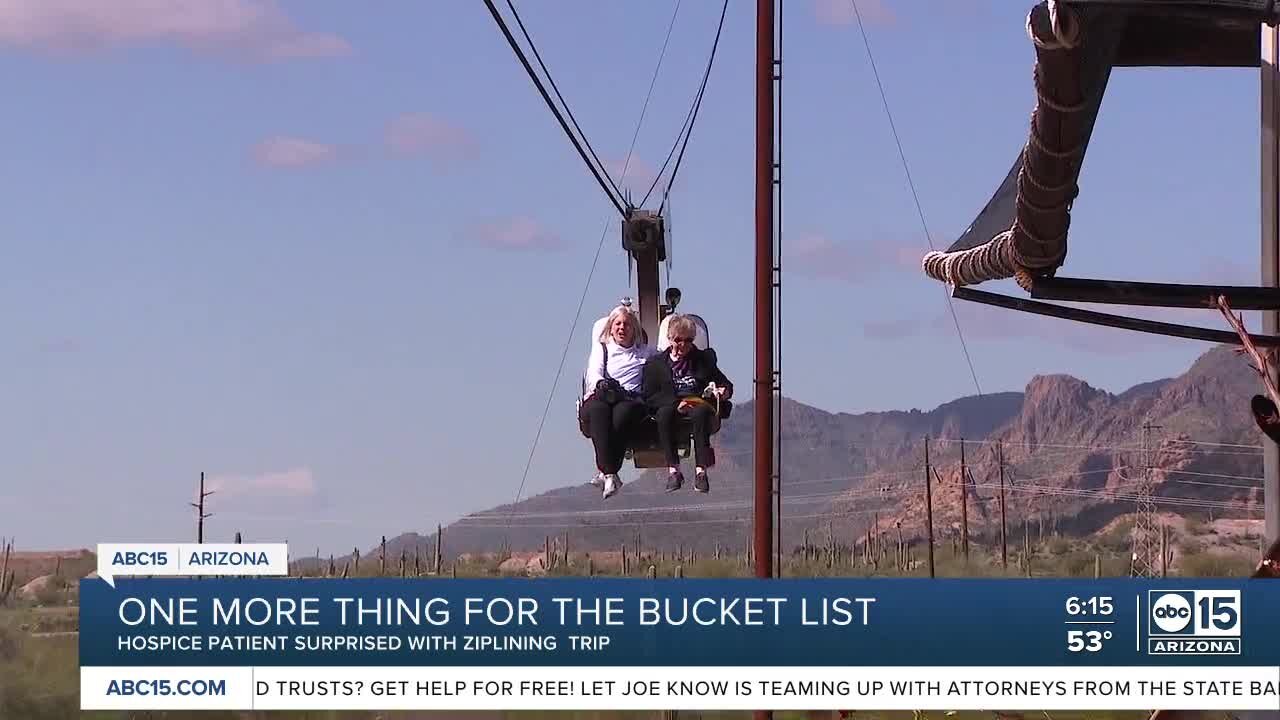 Hospice care helps patient 'zips' through her bucket list