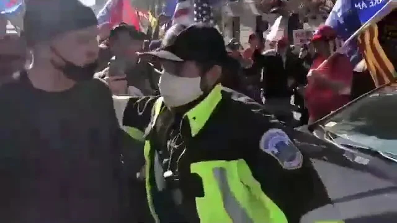 Antifa guy infiltrates the MAGA march