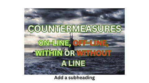 ROSCO ODYSSEE WALKS- WALK AND TALK. TODAY ROSCO ODYSSEE TALKS COUNTERMEASURES, CONCEPTS AND ASKS.