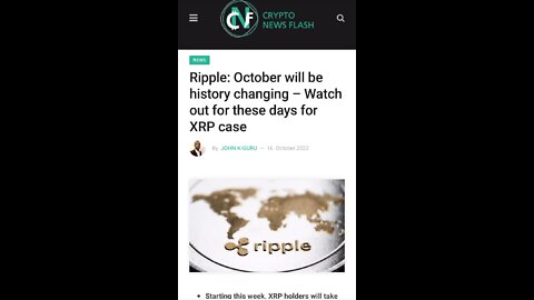 OCTOBER BIG MONTH FOR XRP!