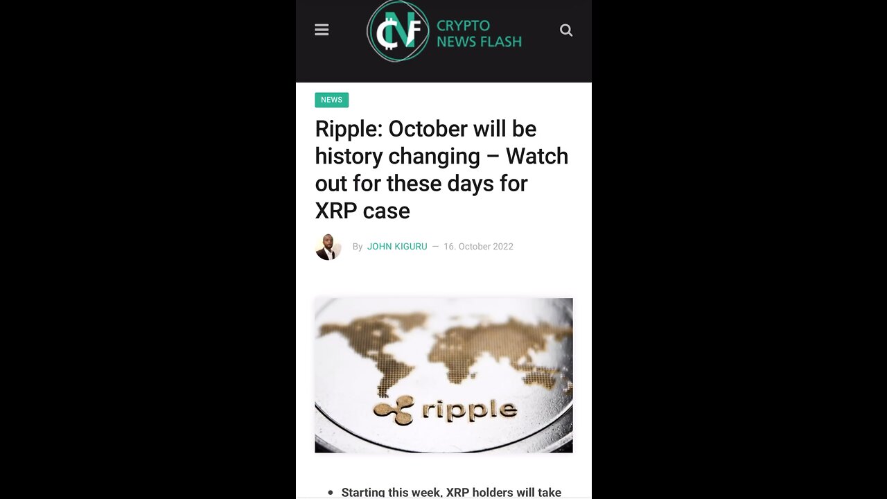 OCTOBER BIG MONTH FOR XRP!