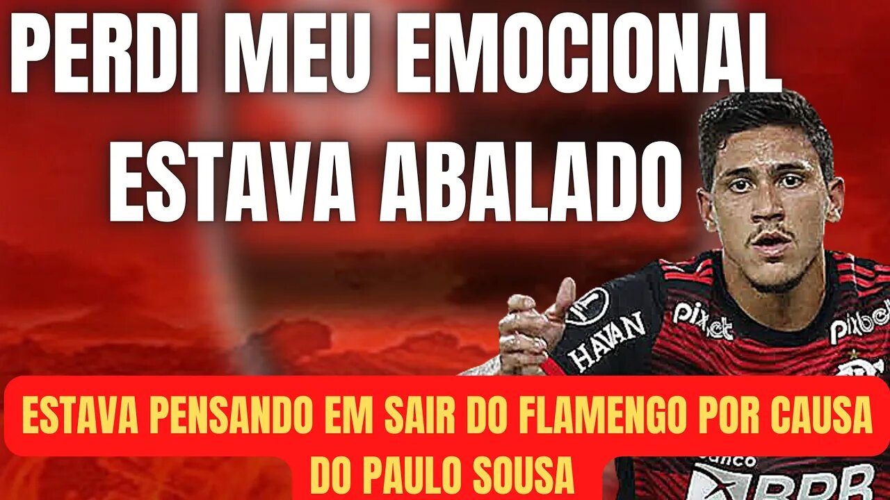 PAULO SOUSA QUASE TIROU PEDRO DO FLAMENGO: “PERDI MEU EMOCIONAL, ESTAVA ABALADO" DIZ PEDRO