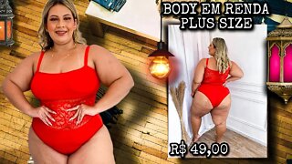 🛑 BODY EM RENDA PLUS SIZE