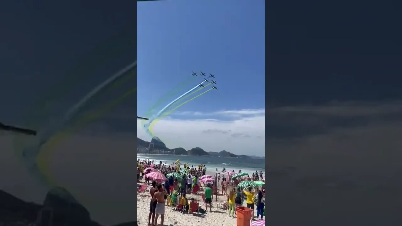 ESQUADRILHA DA FUMAÇA EM COPACABANA #7desetembro #esquadrilhadafumaça #brasil