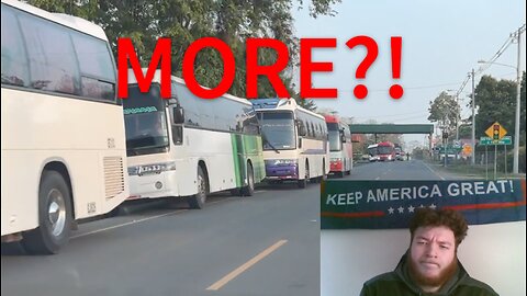 DOZENS of Buses Ready for ILLEGALS