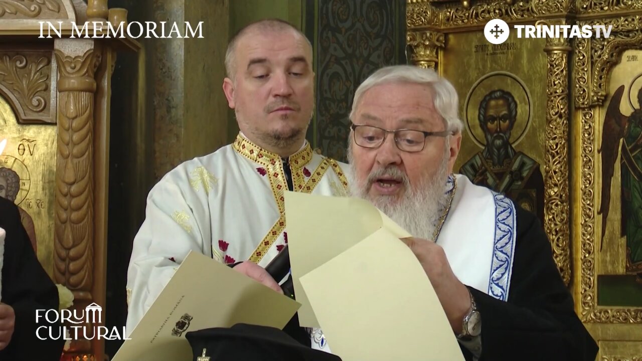 Ecumenistul Eretic Andreicut la slujba de inmormantare a Masonului Razvan Theodorescu, 10.02.2023