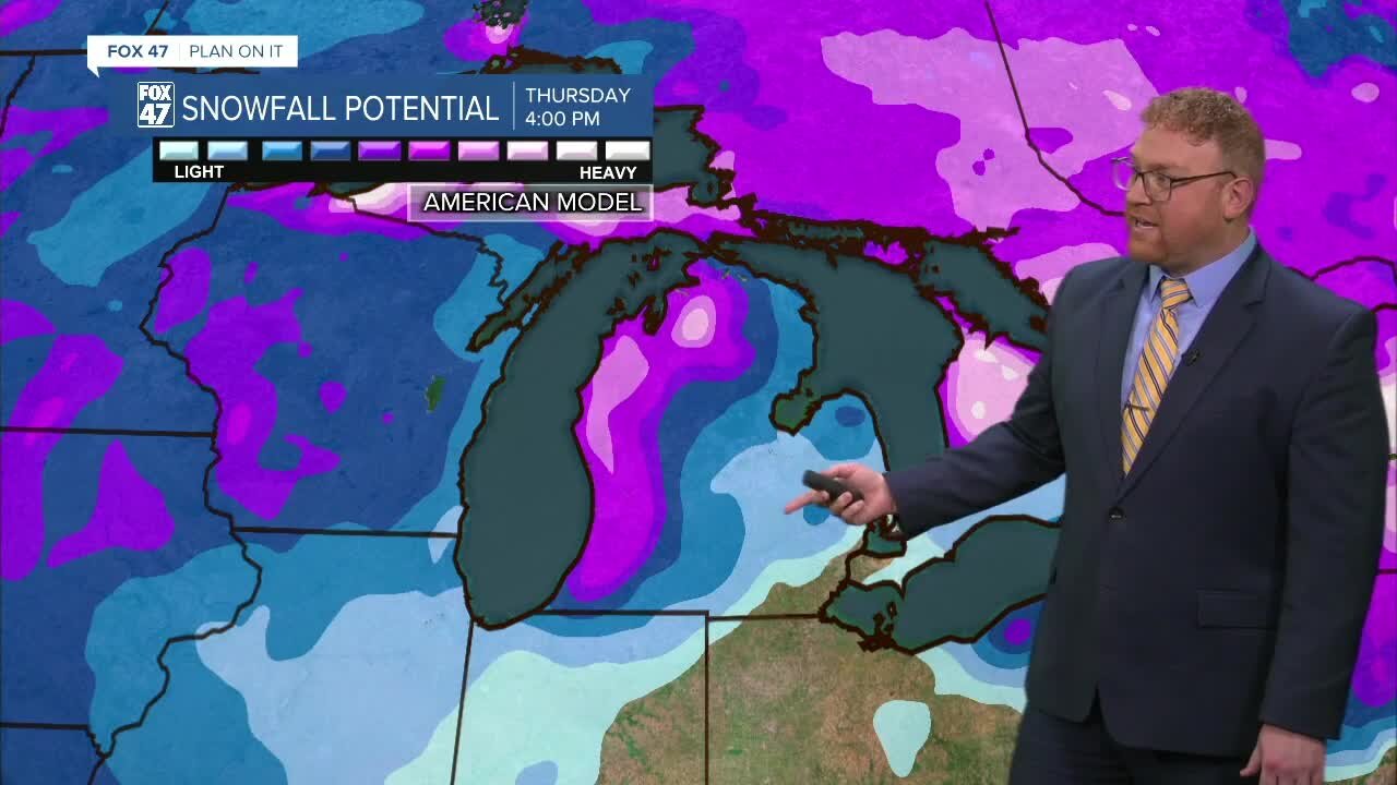 Cold air and snow chances pour into Michigan