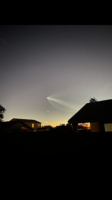 Space X launch as seen from Arizona 10-27-2