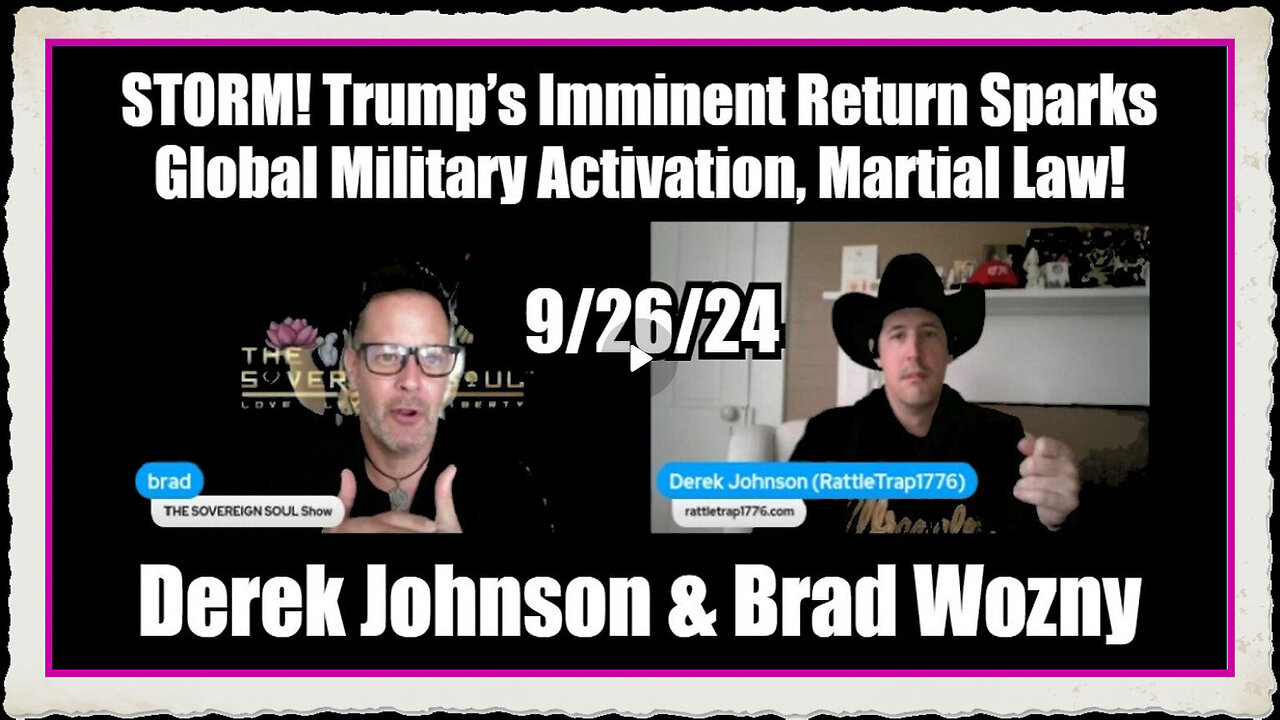 Derek Johnson STORM! Trump’s Imminent Return Sparks Global Military Activation, Martial Law!