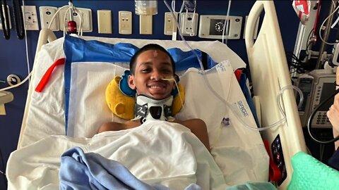 Greenfield teen injured in hit and run returns home after 2 months, shows support for his soccer team