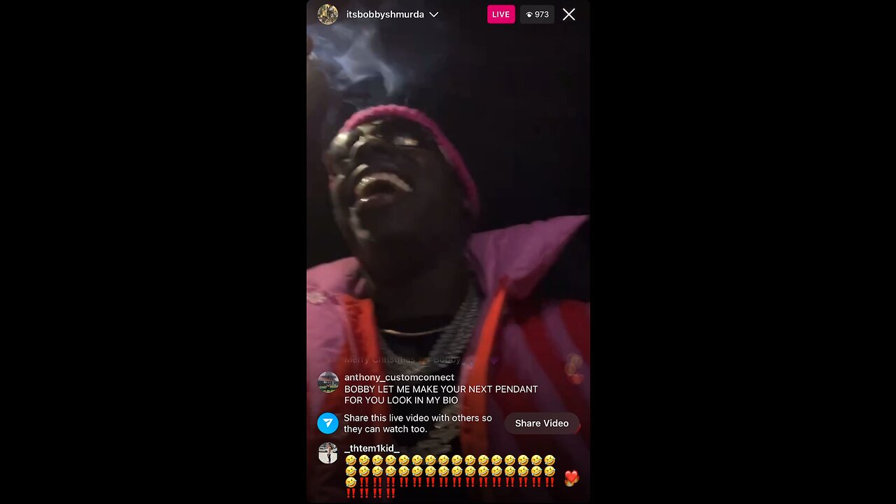 BOBBY SHMURDA IG LIVE: Bobby Vibing To Some Music Tunes At 3 Am In The Morning (24/12/22)