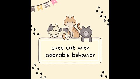 cute cat with adorable behavior