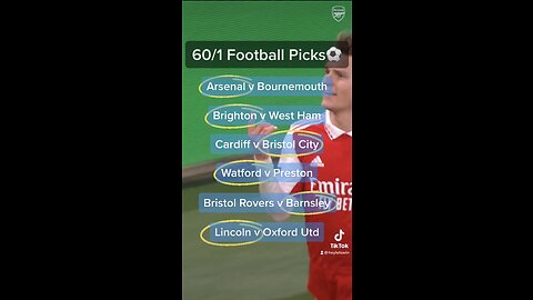 60/1 FOOTBALL PICKS FOR SATURDAY 4th⚽️