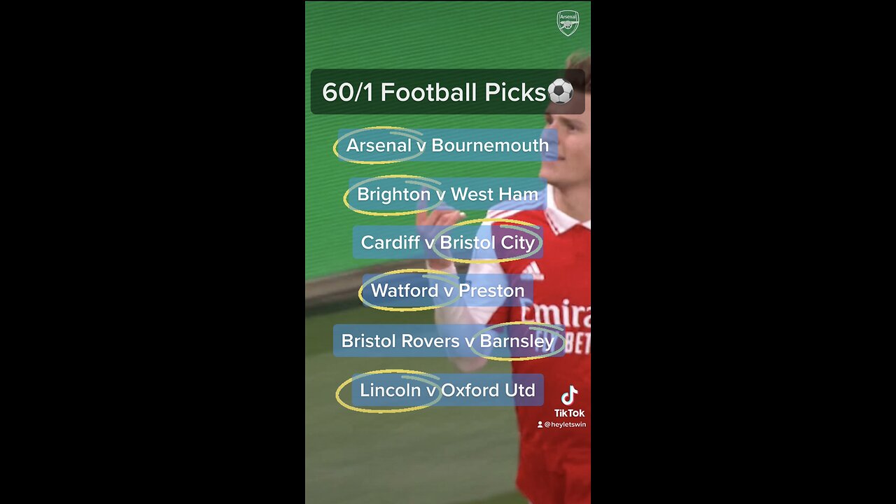 60/1 FOOTBALL PICKS FOR SATURDAY 4th⚽️