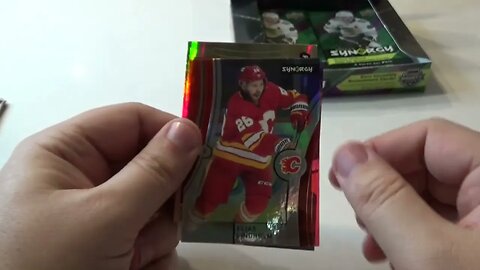 Jay opens a box of 2021-22 Synergy hockey cards