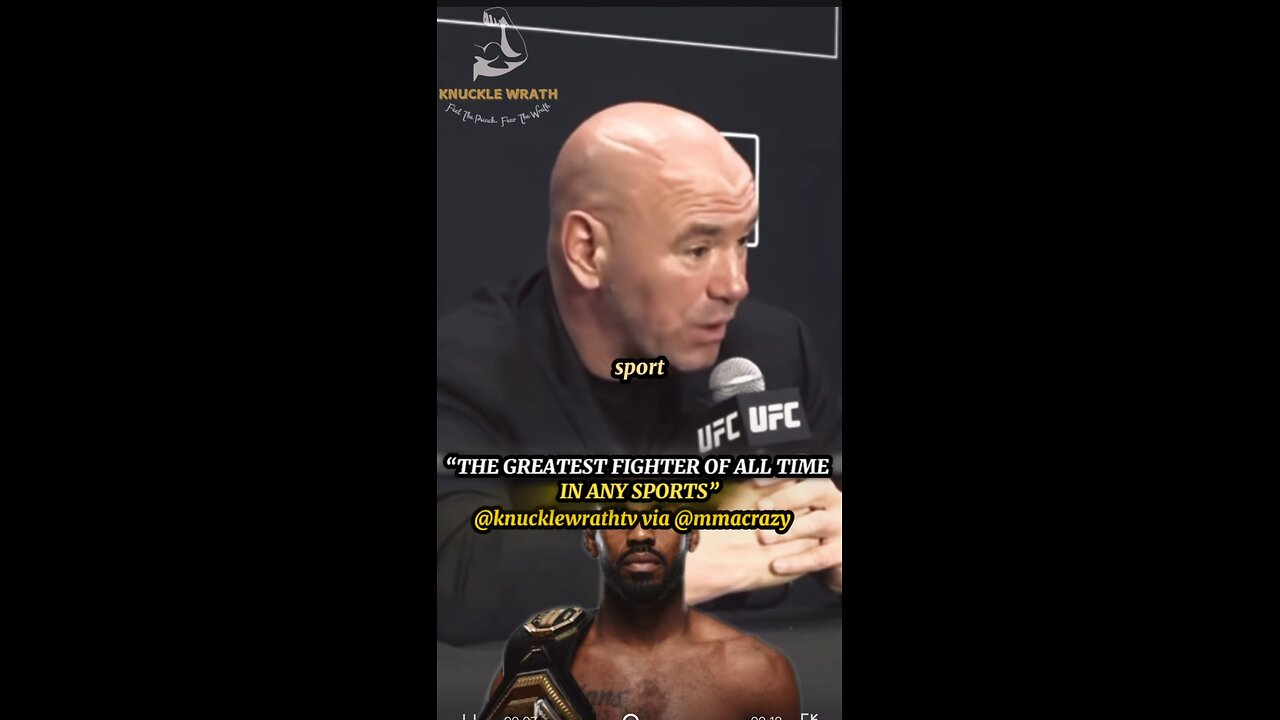 Dana white calls Jon jones “GOAT”