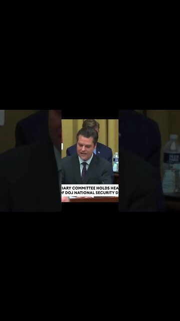 Matt Gaetz Grills DOJ! Protecting Hunter? #shorts